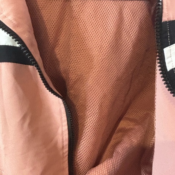 Ambiance Pink Bomber Jacket with Black and White Accents - Picture 6 of 6